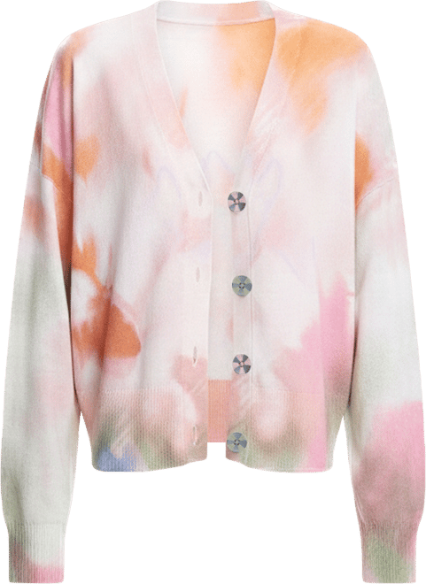 Women's Tie-dye floral cardigan
