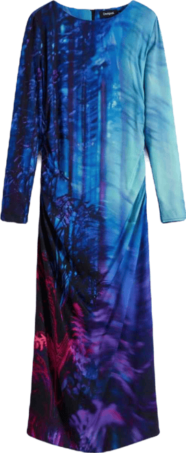 Women's Asymmetric landscape dress