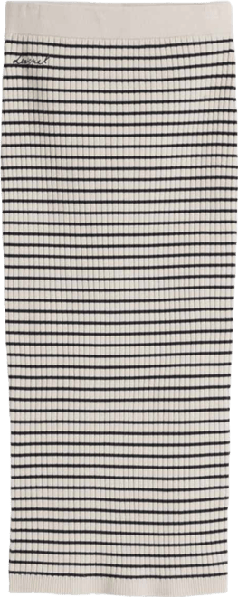 Women's Striped knit midi skirt