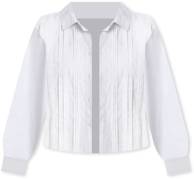 Women's Cropped Tuxedo Style Blue Button Down