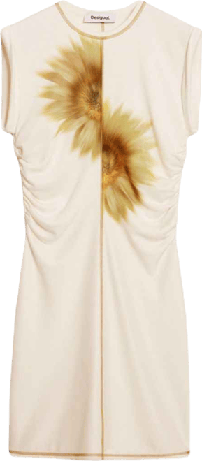 Women's Short sunflower lyocell dress