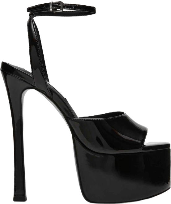 OLYSSIA Black Platform Stiletto Ankle Strap Women's Heel – Steve