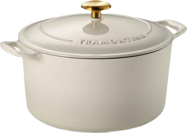 Cast Iron 6.5-Quart Round Dutch Oven Pot with Lid