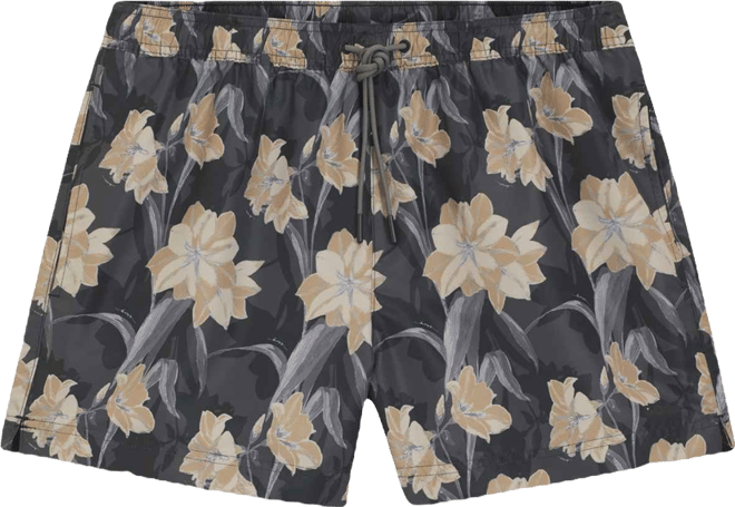 Boss by  Men's Logo Detail Floral-Print Swim Shorts