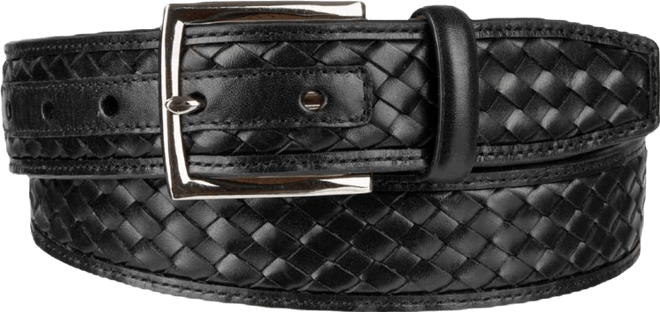 Men's Woven Inlay Leather Dress Belt