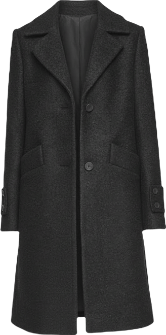 Regine Sb Women's Soft Wool Boucle Coat With Back Vent