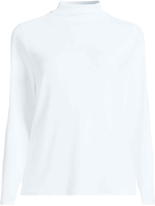 Women's Drapey Rib Skimming Long Sleeve Mock Neck