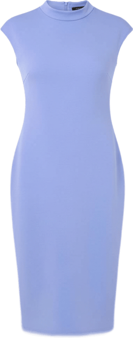 Women's Mock Neck Cap-Sleeve Midi Dress