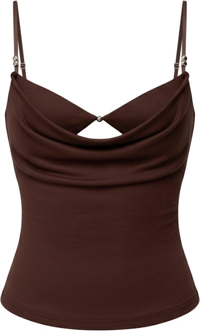 Women's Layered Bra Cowl Neck Top