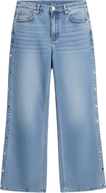 Women's High Rise Studded Wide Leg Jeans, Macy's Exclusive