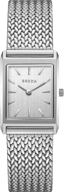 Women's 'Virgil Tethered' Silver Stainless Steel Mesh Watch, 20mm