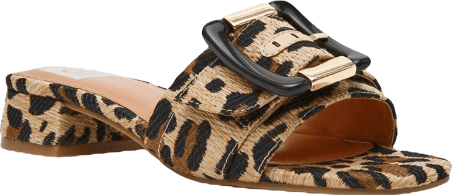 Women's Neeva Buckle Slide Low Block Heel Dress Sandals