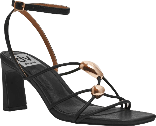 Women's Leeana Embellished Jewelry Strappy High Heel Dress Sandals