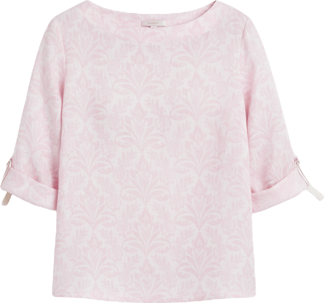 Women's Linen Cuffed 3/4-Sleeve Top, Macy's Exclusive