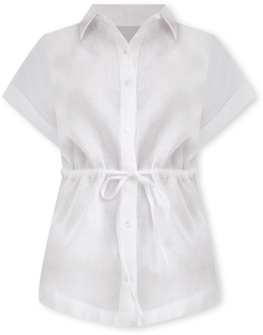 Women's 100% Linen Drawstring-Waist Top, Macy's Exclusive