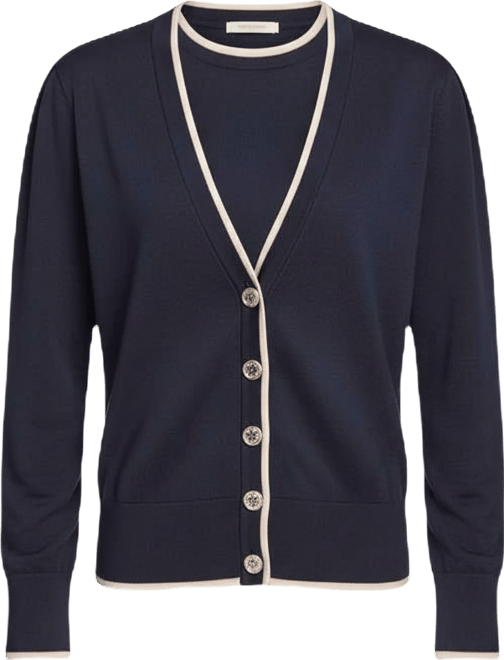 Women's V-Neck Long-Sleeve Cardigan Set