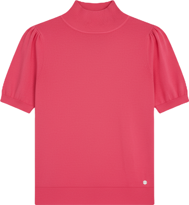 Women's Short-Sleeve Mock Neck Sweater