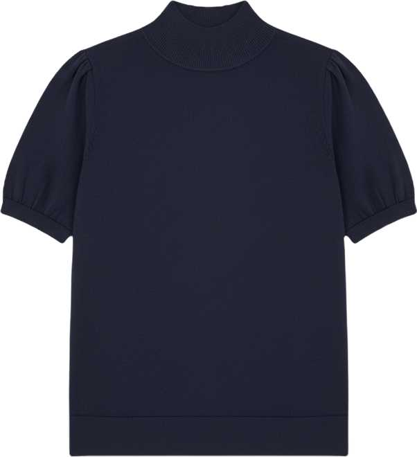 Women's Short-Sleeve Mock Neck Sweater