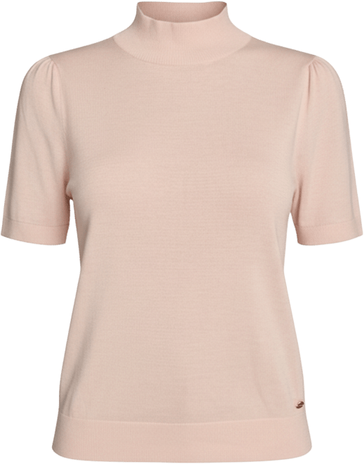 Women's Short-Sleeve Mock Neck Sweater