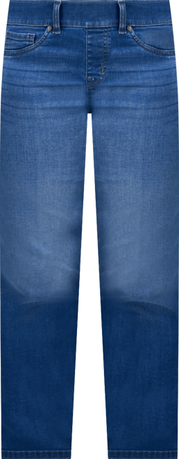 Petite High-Rise Pull-On Straight-Leg Jeans, Macy's Exclusive