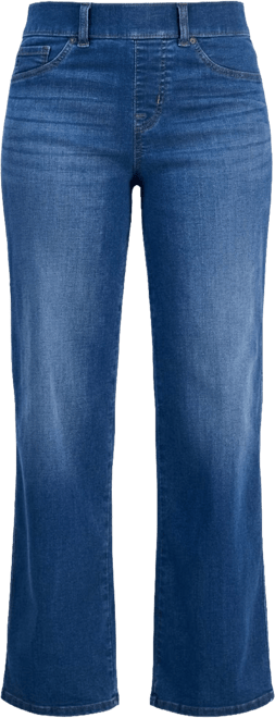 Petite Pull-On Shaping High-Rise Wide-Leg Jeans, Macy's Exclusive
