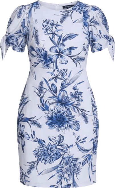 Women's Crewneck Short-Sleeve Sheath Dress