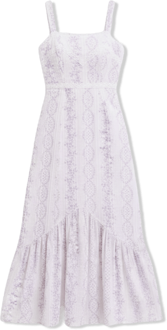 Women's Printed Eyelet Cotton Maxi Dress, Macy's Exclusive
