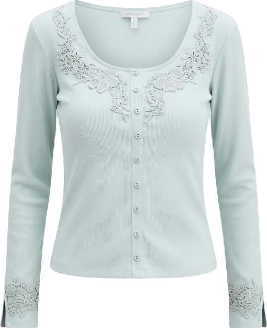 Women's Scoop-Neck Button-Front Top, Macy's Exclusive