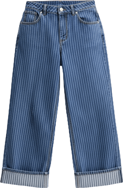 Women's Cuffed Wide-Leg Jeans, Macy's Exclusive