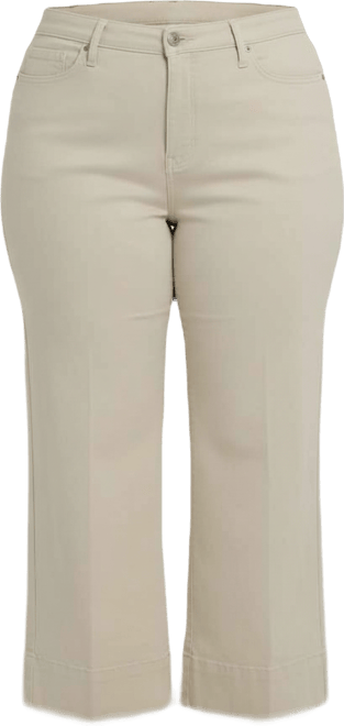 Plus Size Teresa Wide Leg Ankle Hem Jeans