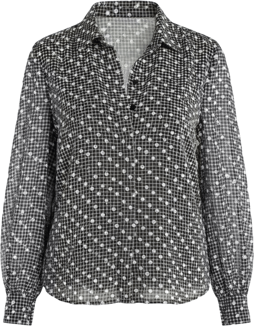 Women's Long-Sleeve Collared Top