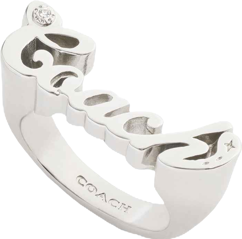Faux Stone Signature  Name Plate Band Ring