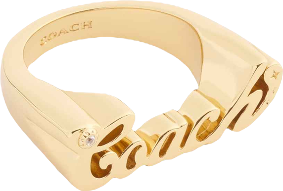 Faux Stone Signature  Name Plate Band Ring