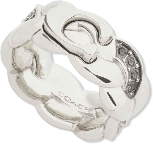 Faux Stone Signature C Braided Band Ring