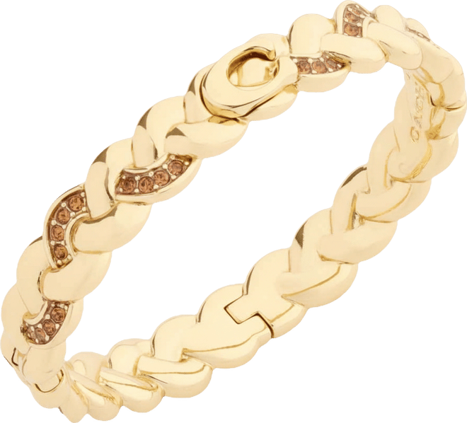 Faux Stone Signature C Braided Bangle Bracelet