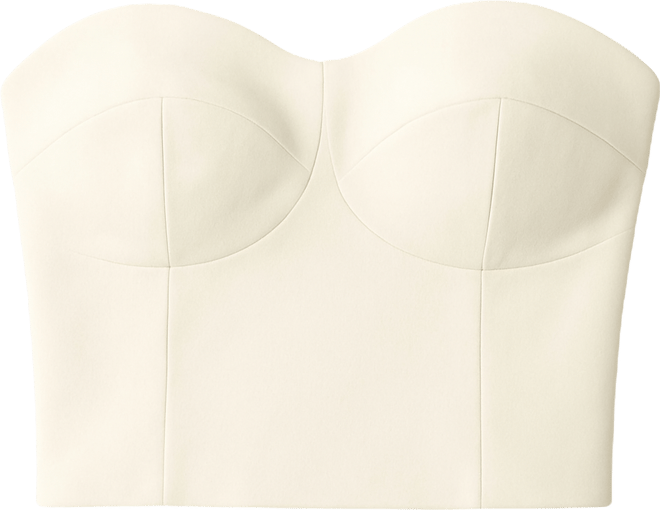 Women's Solid Natural Tube Crop Top