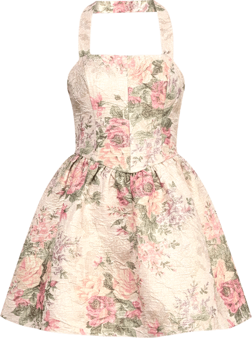 Women's Halter Neck Floral Dress
