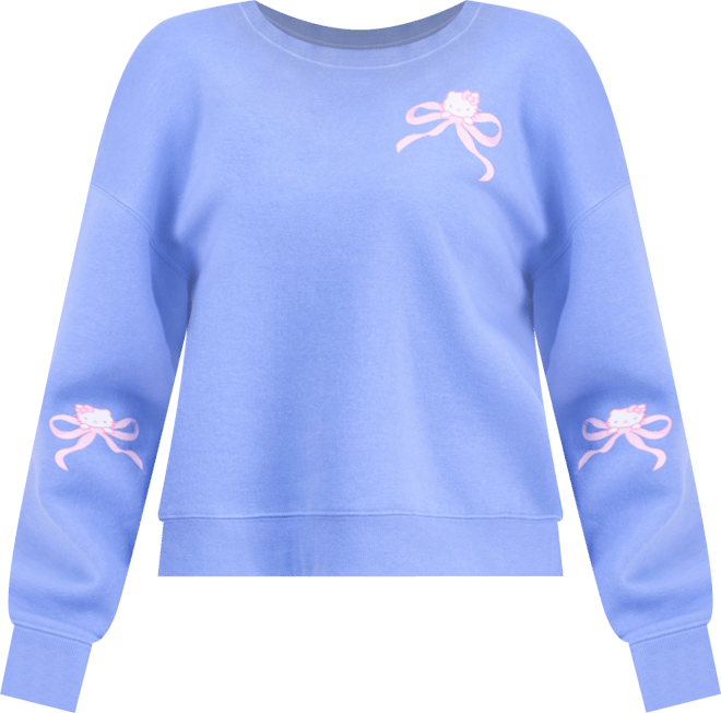 Juniors' Hello Kitty Bow Fleece Sweatshirt