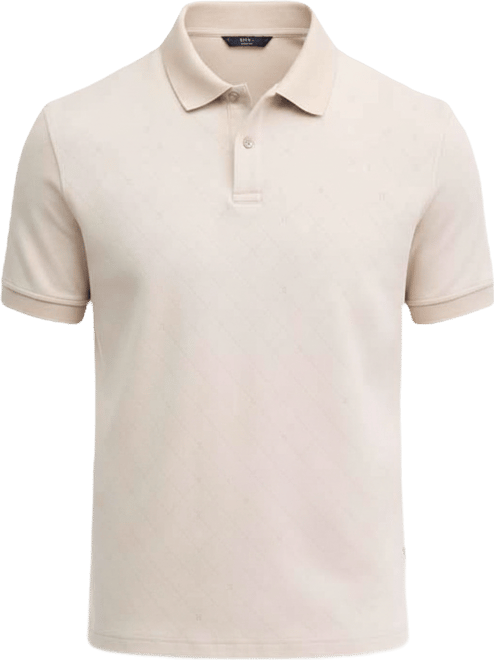 Men's All-Over Jacquard Knit Polo Shirt