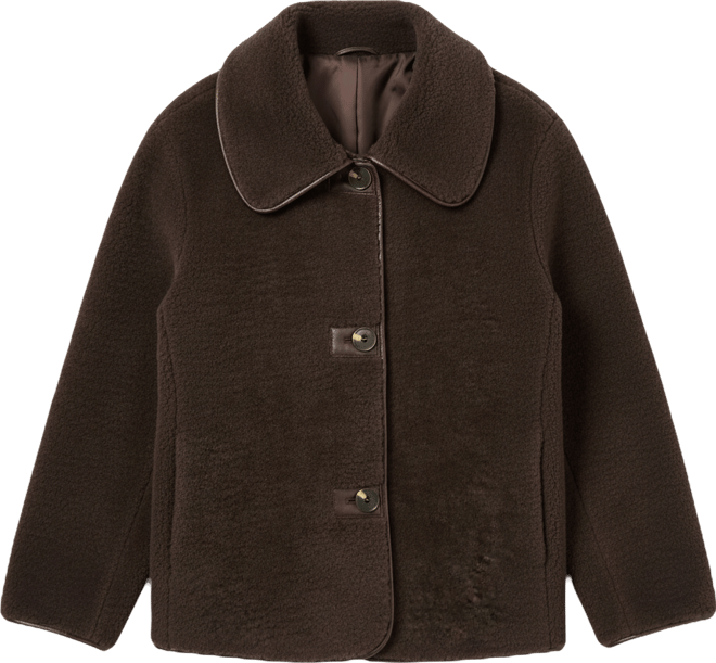 Women's Reversible Faux-Shearling Button-Front Coat