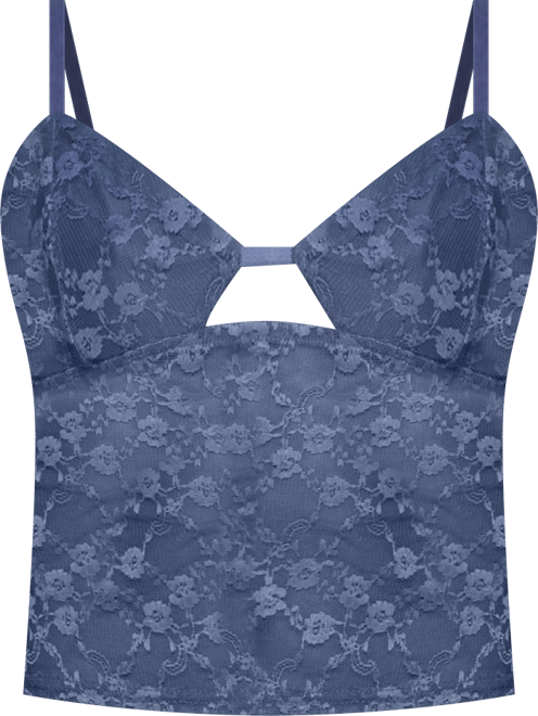 Womens Sheer Lace Cut Out Tank Top