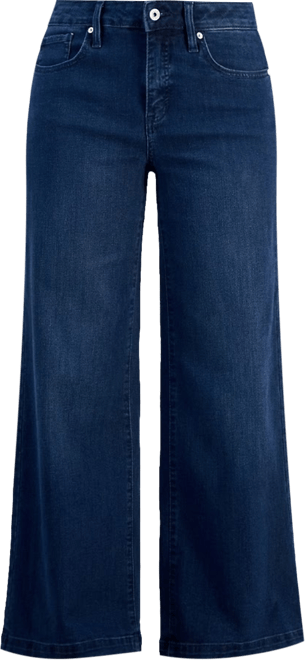 Petite Five-Pocket High-Rise Wide Leg Jeans, Macy's Exclusive