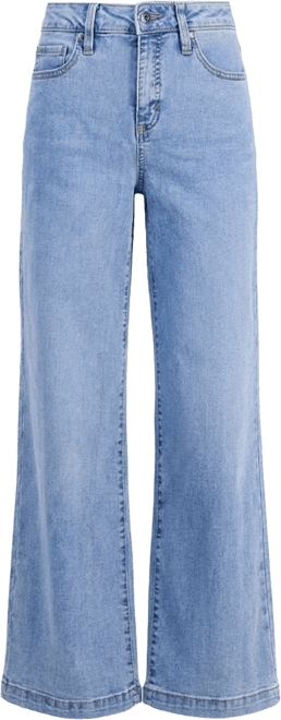 Petite Five-Pocket High-Rise Wide Leg Jeans, Macy's Exclusive