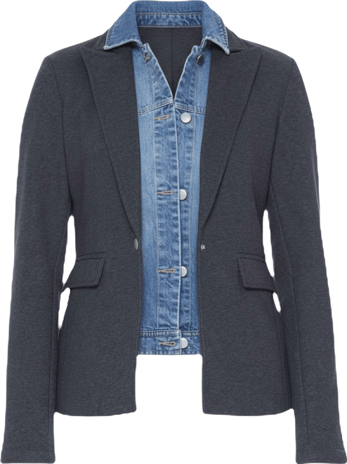 Women's Helen Removable Denim Insert Knit Blazer