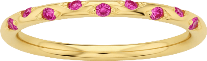 Dainty Constellation Birthstone Ring in Gold Plated Sterling Silver