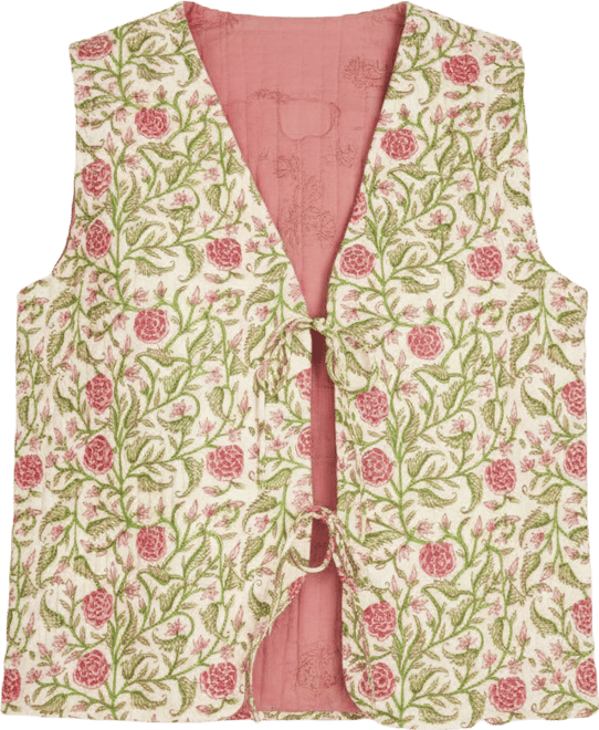 Women's Indian Floral Reversible Quilted Jacket