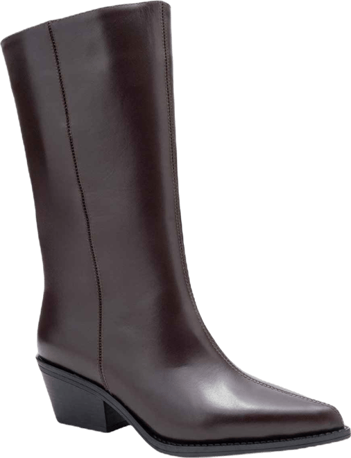 Forever & Always Women's Shoes Juana Leather Pointed Toe Boot (Women)