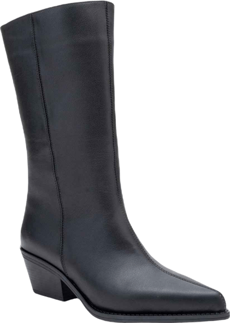 Forever & Always Women's Shoes Juana Leather Pointed Toe Boot (Women)