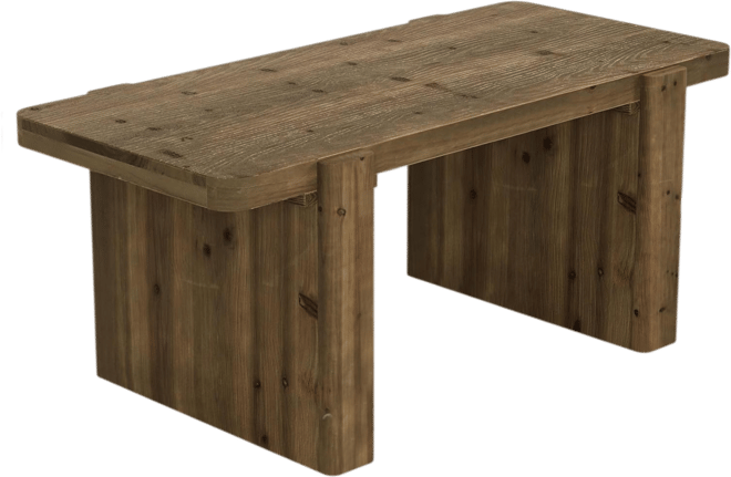 Farmhouse Coffee Table with Heavy-Duty Legs, Solid Wood