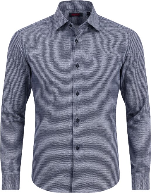 Men's Modern-Fit Circle Print Dress Shirt